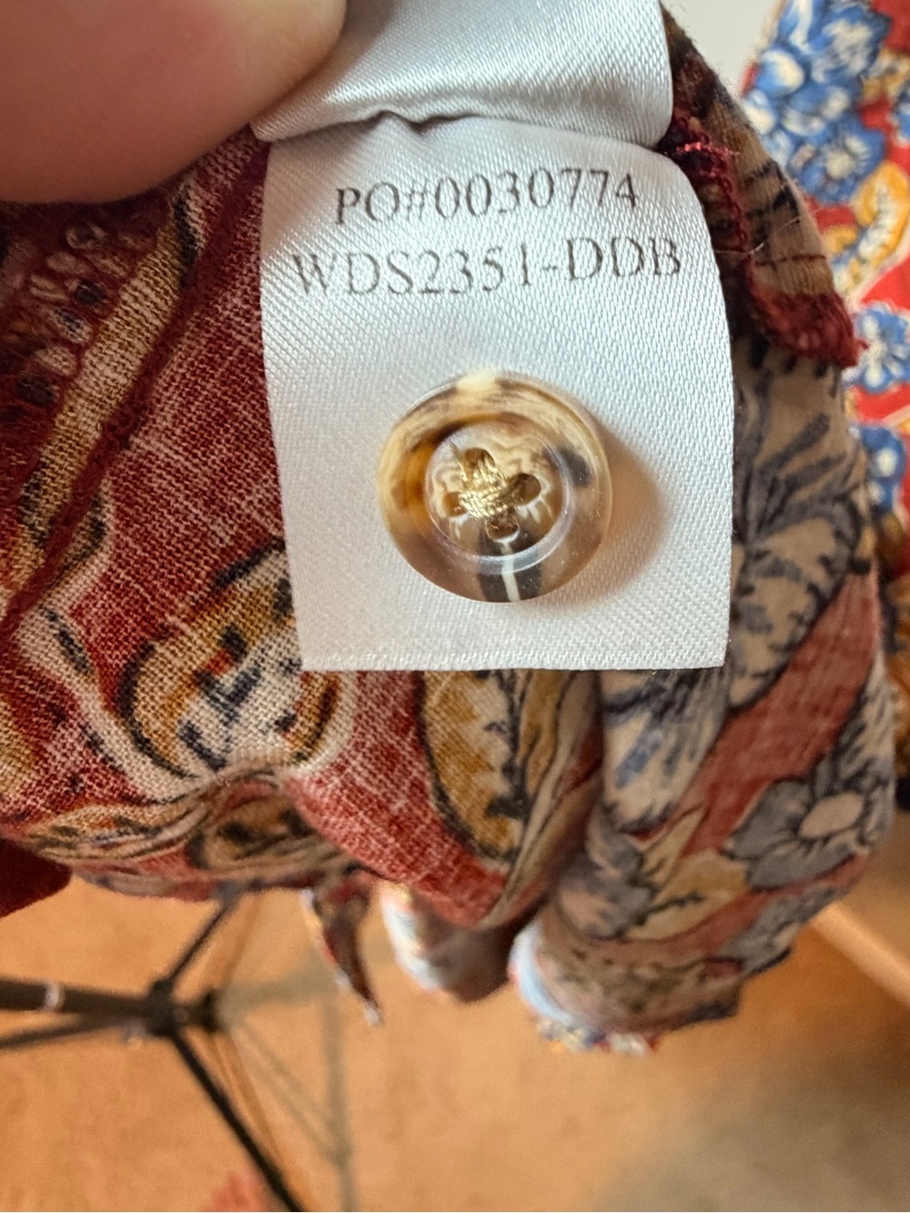 Faherty Floral Linen Blend Midi Dress Medium Puff Sleeve Pockets - Picture 7 of 10